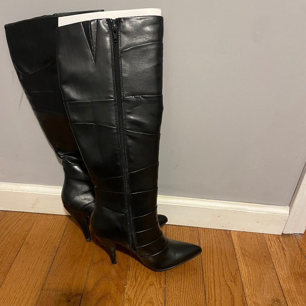 Knee high black boots